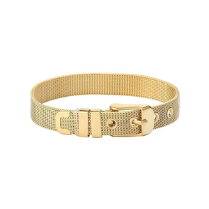 Bracelet à breloques en acier inoxydable pour hommes, maille réglable en métal, bracelet de montre - Product Image 6