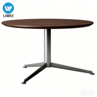 Table de conférence ronde de conception moderne et écologique, directement de l'usine LIWEI, pour petite salle de réunion