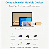 Light and Portable USB a 3.0 to Type C OTG Adapter Faster Sync Speed Universal Compatibility Adapters & Connectors 5Gpbs Adapter