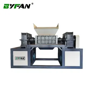 Twin shaft pet bottle film plastic recycling shredder granulator machine