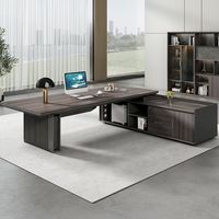 Mobilier de bureau de luxe de haute qualité Table de PDG en bois de style moderne Bureau en forme de L pour directeur à usage de bureau