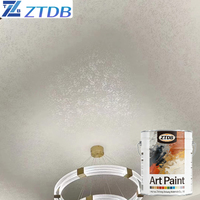 Nouvelle peinture murale artistique effet velours acrylique soyeux avec revêtement liquide à paillettes métalliques