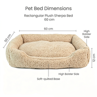 Coussin douillet enveloppant pour chien et chat, en coton haute résilience, lavable en machine, auto-chauffant, literie douce, lit-caverne pour chat