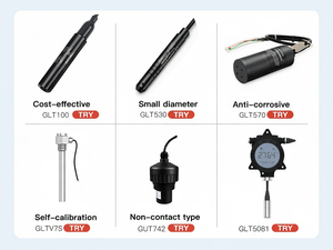 Capteurs de niveau d'eau liquide submersibles GLT500 0~200m pour puits profonds 4~20ma - Product Image 3