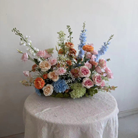 F132 Vente en gros de fleurs en ligne, boule de fleurs artificielles de luxe en soie, chemin de table, arche, allée pour décoration de centres de table de mariage