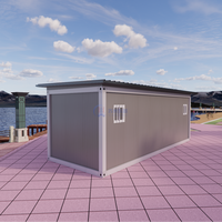 Maison préfabriquée de luxe mobile modulaire en conteneur blanc respirant de 20 pieds et 40 pieds, 1 chambre, cuisine, salle de bain, extérieur, centre commercial, maison