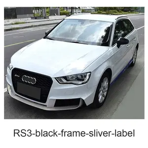 Детали кузова автомобиля заменяют хром и глянцевую черную сотовую решетку переднего бампера для Audi A3 RS3 2014 2015 2016