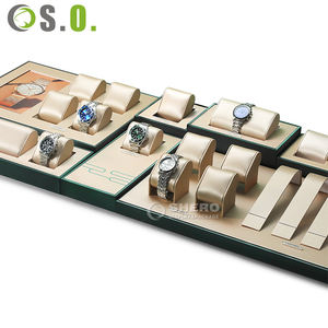Wholesale High Quality Stands <b>Watches</b> Green <b>Gold</b> <b>Watch</b> Display Holder Custom <b>Watch</b> Display Set - Product Image 2