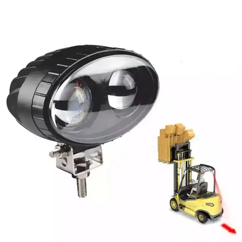 12-80v Ip67 su geçirmez 10w Forklift emniyet lambası Spot ışın veya ok kiriş Forklift mavi veya kırmızı ışık araba Led çalışma ışığı