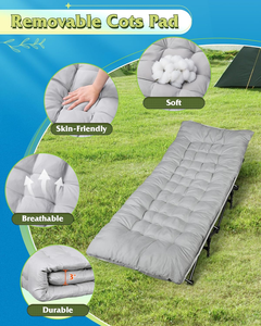 Cama Plegable Portátil para Acampar con Colchón y Bolsa <span class=keywords><strong>de</strong></span> Almacenamiento para Viajes al Aire Libre, Playa, Parque, Senderismo y Siesta en la Oficina - Product Image 5
