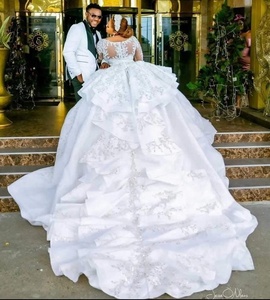 Abiti da Sposa Stile Arabo di Lusso 2023, Maniche Lunghe, Taglie Forti, Gonna Voluminosa Scintillante, Abiti da Sposa Robe De Marriage - Product Image 2