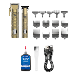 Tondeuse à cheveux KEMEI Km-2241 2000mAh en métal, tête de coupe en céramique, 7500 tr/min, machine à coiffer professionnelle, tondeuse à cheveux 2 en 1 - Product Image 4