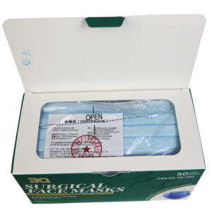 3 capas Earloop Factory Wholesale 510K Listed Nonwoven Level 2 Blue CE TYPE IIR Máscara quirúrgica desechable de protección médica - Product Image 5