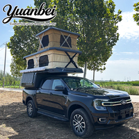 Camper tout-terrain robuste en fibre de verre/aluminium, imperméable, pour pick-up grand format, avec auvent rétractable et armoires de rangement 3