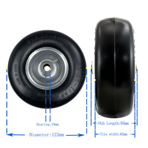 3.50-4 Pu Foam Tires Solid Tire For <b>Lawn</b> <b>Mower</b> <b>Mini</b> Tiller Wheel 9x3.50-4 Made In China - Product Image 2