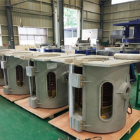 Four de fusion à moyenne fréquence en acier, zinc et fer inoxydable, haute efficacité de production, pour fonderie d'usine de barres d'armature