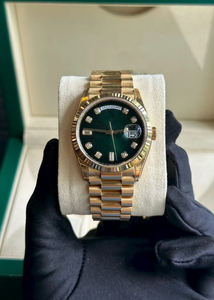 Reloj Automático de Lujo para Hombre de Primera Calidad, Caja Dorada Mecánica con Calendario y Visualización del Día, Personalizable, 18K, Amarillo - Product Image 6