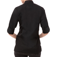 Nouveau design col montant fermeture éclair manches longues manches courtes uniforme de chef 100% coton restaurant cuisine bar veste de chef pour cuisinières