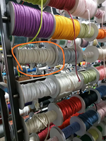 Cuerda de macramé de 3mm, 4mm, 5mm, 6mm, cordón trenzado de algodón trenzado, hilo de macramé multicolor, cuerda de cintura