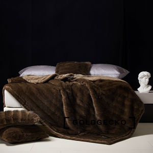 Luxury <strong>Snow</strong> Leopard Fancy Faux Fur <strong>Blanket</strong> Throw Living Room - Product Image 4