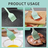 Pinceau de pâtisserie en silicone, pinceau de cuisine, pour pâtisserie, huile, barbecue, résistant à la chaleur, doux et durable, parfait pour la cuisson au barbecue
