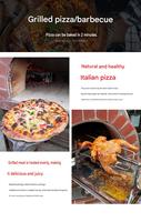 Four à pizza commercial en bois et pierre, four extérieur en briques autoportant pour la cuisson et la pâtisserie en extérieur