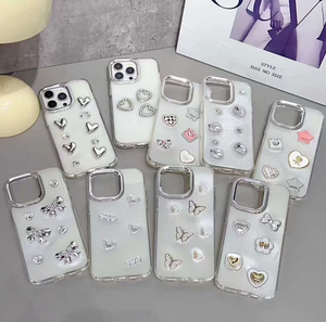Funda de Teléfono GSCASE Coreana de Lujo con Pedrería 3D para iPhone 16 15 14 13 11 12 Pro Max Plus, Funda Rígida de Epoxi con Diseño Brillante y Moderno - Product Image 4