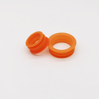 Geformte Spritzguss teile Modisches Design PVC Weiches Material Orange O-Rings topfen Hochwertige kunden spezifische OEM ODM-Kunststoff teile