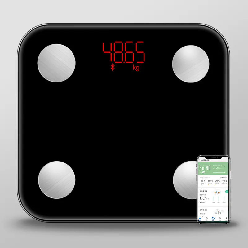 핸드폰 체지방 스마트 BMI 디지털 욕실 무선 무게 무게 규모 스마트 폰 App 396 lbs