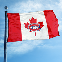 Drapeau de hockey des Canadiens de Montréal en gros, bannière double face en polyester pour supporters de l'équipe sportive, pour les fans, la salle de sport, la maison et la décoration extérieure