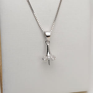 จี้เงินแท้ S925 รูปหมวกใหญ่ 10-13 มม. สำหรับไข่มุก DIY อุปกรณ์ทำเครื่องประดับ ถาดกึ่งสำเร็จรูป 764 สำหรับงานออกแบบเคสที่ไม่ซ้ำใคร - Product Image 4