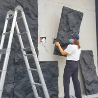 Panneau mural 3D géométrique moderne en PU, utilisation intérieure/extérieure, ignifuge, imperméable, insonorisant, pour usage domestique et commercial