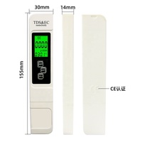 Mètre TDS EC numérique portable rétroéclairé 3 en 1, capteur TDS, température, appareil de mesure TDS pour l'eau potable