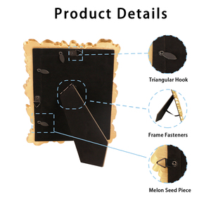 Cadre photo décoratif en résine rectangulaire fabriqué à la main au design personnalisé pour table ou affichage mural pour la décoration intérieure - Product Image 3