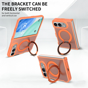 เคสโทรศัพท์แบบพับได้ B526 Drop Protection 2 in 1 TPU PC  แบบด้าน  แม่เหล็ก  สำหรับ Iphone Duo พร้อมการปกป้อง 360 องศา °   ขาตั้งโลหะ - Product Image 5