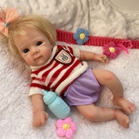 Mini poupées reborn en silicone 12 pouces Bettie, bébé Moneca anatomiquement correct avec cheveux implantés, cadeau de Noël, jeu d'imitation pour enfants