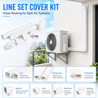 Cache-câbles décoratif GG pour climatiseur, 2m, anti-UV, en PVC, pour dissimuler les conduites de mini-split, outils de finition pratiques