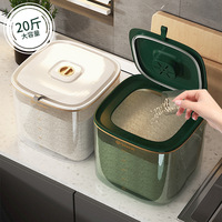 GREENSIDE Seau de stockage portable de 9 kg, hermétique, anti-insectes et anti-humidité, de qualité alimentaire, compatible micro-ondes, pour riz et farine