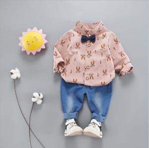Ropa de Algodón para Niños 2019, Jeans de Otoño para Bebés, Ropa Infantil, Conjunto de Camisa de Otoño para Niños - Product Image 2