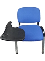 Chaise en maille de conférence avec bloc-notes Mobilier scolaire Bureau et chaise du collège Chaise de salle de conférence universitaire avec bureau
