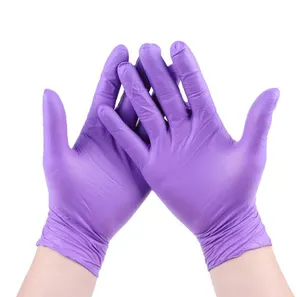 Disposable pink free purple nitrile gloves Household cleaning gloves