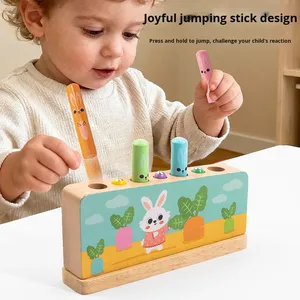 Jouet éducatif en bois pour enfants, bâton à rebondir en forme de lapin, pour les 4-6 ans, avec <span class=keywords><strong>jeu</strong></span> de capture d'insectes, <span class=keywords><strong>jeu</strong></span> de table unisexe pour la <span class=keywords><strong>maternelle</strong></span> - Product Image 4