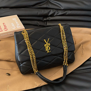 Bolso <span class=keywords><strong>de</strong></span> Cuero Negro al por Mayor Directo <span class=keywords><strong>de</strong></span> Fábrica para Mujer, Bolso Cruzado con <span class=keywords><strong>Cadena</strong></span>, Bolso <span class=keywords><strong>de</strong></span> Hombro <span class=keywords><strong>de</strong></span> Diseño para Mujer - Product Image 2