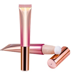 10ml 15ml Soft Brush <b>Plastic</b> Cosmetic Squeeze <b>Tube</b> Hot Stamped Face Wash Eye Cream Packaging Brush Applicator Colorful Medium - Product Image 1