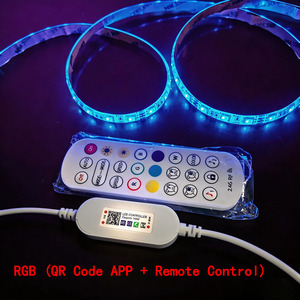 Bande lumineuse LED flexible en cuivre à commande intelligente personnalisée SMD5050 60 LED/m RGB changeant de couleur avec contrôle à distance par application et <span class=keywords><strong>code</strong></span> QR - Product Image 1