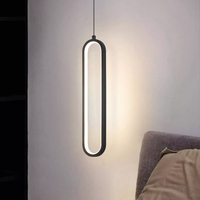 Lustre de plafond LED nordique ovale à intensité variable, éclairage moderne pour restaurant, suspension réglable en hauteur
