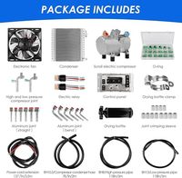 Climatiseur électrique 24V TELCOOL pour véhicules utilitaires, fourgonnettes, poids lourds, camping-cars, camions, bus, avec grand kit évaporateur