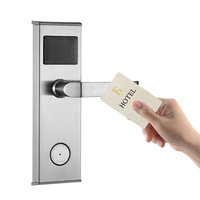 Tarjeta RFID de acero inoxidable para desbloqueo de armario de Hotel, cerradura de puerta deslizante, puerta de aluminio, tarjeta de memoria gratuita, opción de almacenamiento de datos