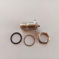 Connecteur coaxial RF à sertir RG405 (.086") pour câble d'antenne, droit, avec prise TNC femelle pour montage sur panneau