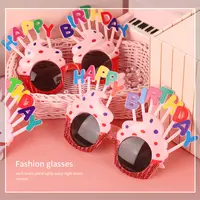Happy Birthday Glasses Photo Booth Props Supplies Birthday Party Kids Glasses Supplies Fancy Dress Favors Children Gift